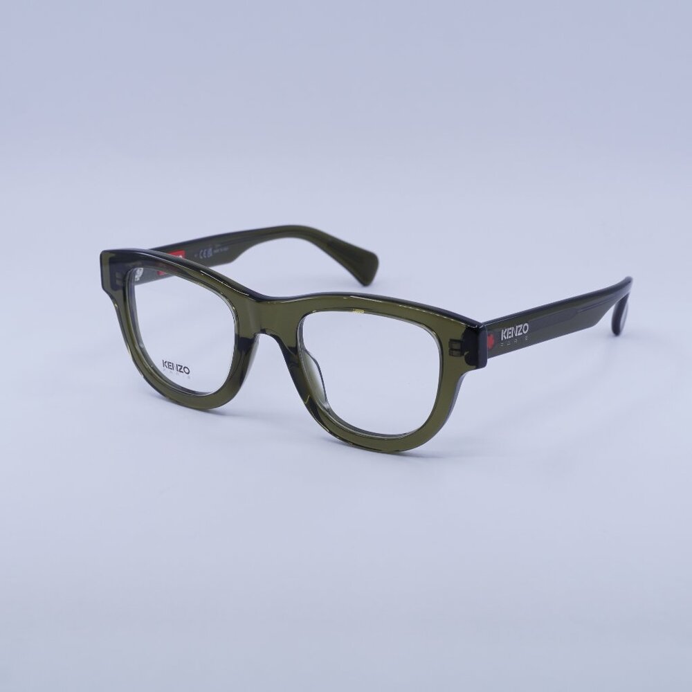 🕶️ New Kenzo KZ50184I 096 Eyeglasses - Transparent Dark Green Frame